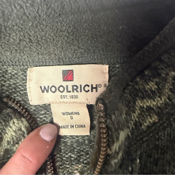 Woolrich sweater green full zip classic style - Picture 4 of 8